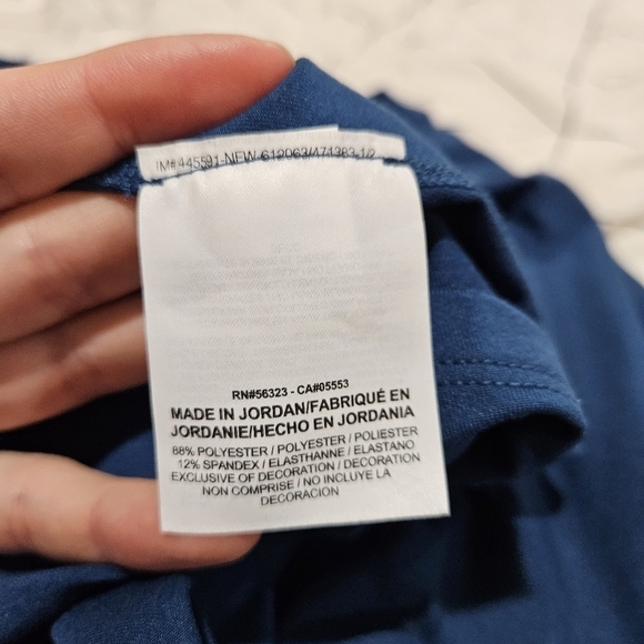 Nike Just Do It Longsleeve Blue Activewear Running Top Size Small - Picture 9 of 11